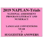 2019 Kilbaha NAPLAN Trial Test Year 3 - Language - Hard Copy